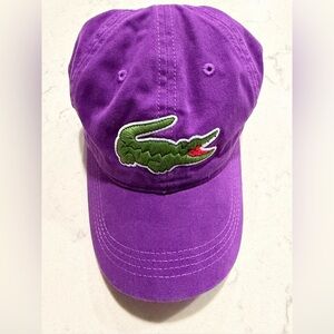 Lacoste Big Croc Baseball Cap Purple